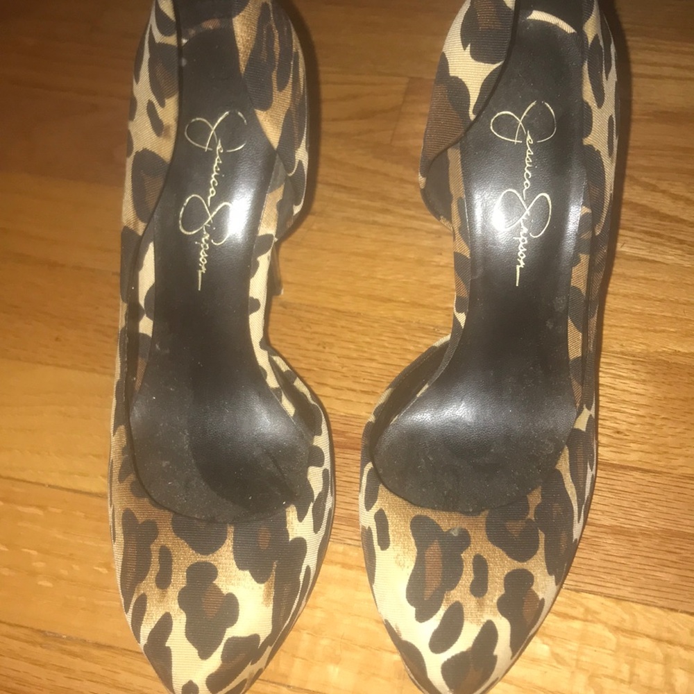 Jessica Simpson leopard heels - Picture 1 of 3